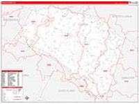 Louisa, Va Carrier Route Wall Map