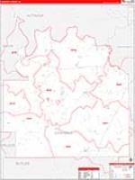 Lowndes, Al Carrier Route Wall Map