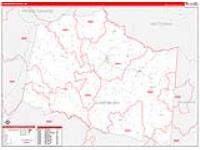 Lunenburg, Va Carrier Route Wall Map