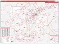 Luzerne, Pa Carrier Route Wall Map