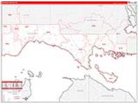 Mackinac, Mi Carrier Route Wall Map