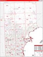 Macomb, Mi Carrier Route Wall Map
