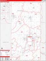 Madison, In Carrier Route Wall Map
