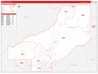 Madison County, MS Zip Code Wall Map Basic Style by MarketMAPS - MapSales