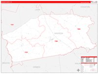 Madison Tx Map Madison County, TX Zip Code Wall Map Basic Style by MarketMAPS - MapSales