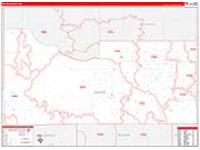 Major, Ok Carrier Route Wall Map