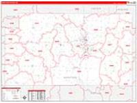 Marathon, Wi Carrier Route Wall Map