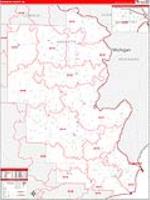 Marinette, Wi Carrier Route Wall Map