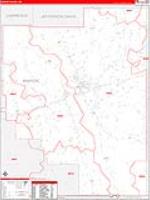 Marion, Ms Carrier Route Wall Map