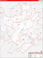 Marshall, Al Carrier Route Wall Map