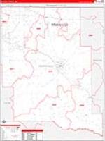 Marshall, Ms Carrier Route Wall Map
