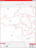 Martin, Tx Carrier Route Wall Map