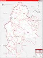 Mason, Wv Carrier Route Wall Map