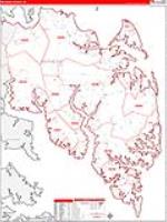 Mathews, Va Carrier Route Wall Map