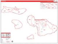 Maui, Hi Carrier Route Wall Map
