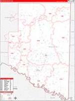 Mccurtain, Ok Carrier Route Wall Map