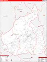Mcdowell, Nc Carrier Route Wall Map