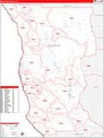 Mendocino, Ca Carrier Route Wall Map