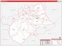 Merced, Ca Carrier Route Wall Map