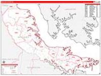 Middlesex, Va Carrier Route Wall Map