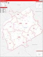 Milam, Tx Carrier Route Wall Map