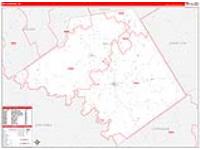 Mills, Tx Carrier Route Wall Map