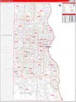 Milwaukee, Wi Carrier Route Wall Map