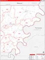 Mississippi, Ar Carrier Route Wall Map