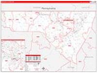 Monongalia, Wv Carrier Route Wall Map