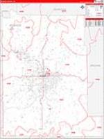 Monroe, In Carrier Route Wall Map