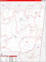 Monroe, Ms Carrier Route Wall Map