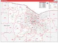 Monroe, Ny Carrier Route Wall Map