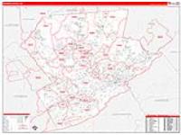 Monroe, Pa Carrier Route Wall Map