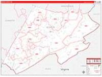 Monroe, Wv Carrier Route Wall Map