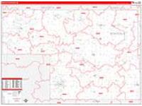 Montcalm, Mi Carrier Route Wall Map