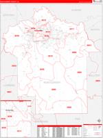 Montgomery County AL Zip Code Wall Map Basic Style By MarketMAPS