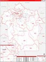 Montgomery, Al Carrier Route Wall Map