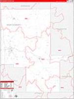 Montgomery, Ms Carrier Route Wall Map