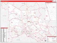 Montgomery, Tx Carrier Route Wall Map