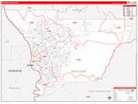 Muscogee, Ga Carrier Route Wall Map
