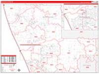 Muskegon, Mi Carrier Route Wall Map