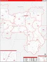 Muskogee, Ok Carrier Route Wall Map