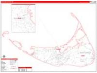 Nantucket, Ma Carrier Route Wall Map