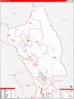 Napa, Ca Carrier Route Wall Map