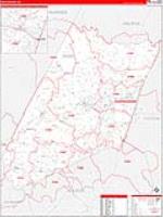 Nash, Nc Carrier Route Wall Map