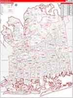 Nassau, Ny Carrier Route Wall Map