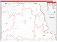 Nemaha, Ne Carrier Route Wall Map