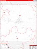 Neshoba, Ms Carrier Route Wall Map