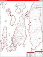 Newport, Ri Carrier Route Wall Map