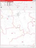 Nolan, Tx Carrier Route Wall Map